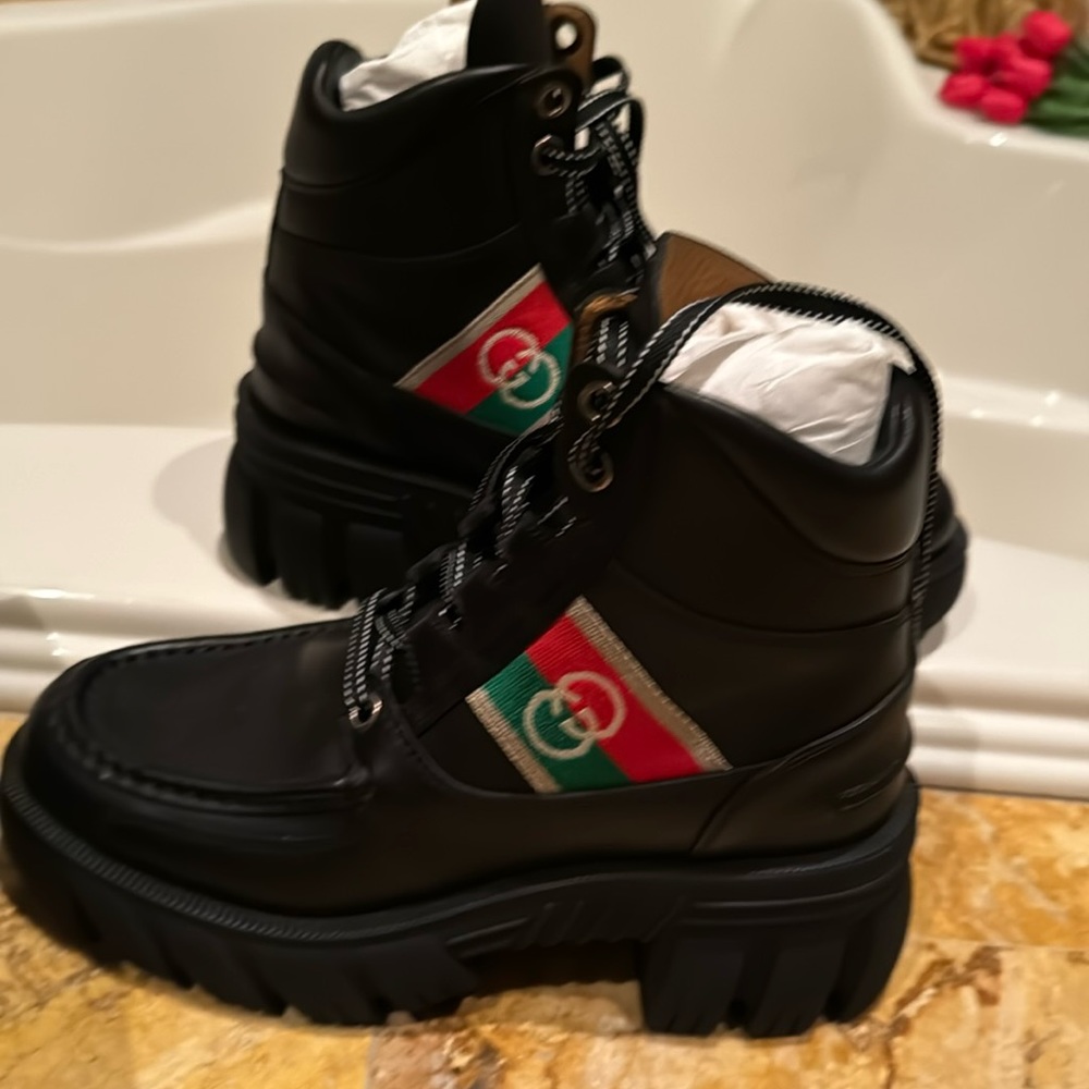 Gucci interlocking G panel ankle boots